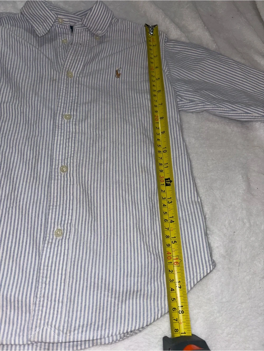 Boys Ralph Lauren Light Blue & White Striped Button-Down Shirt